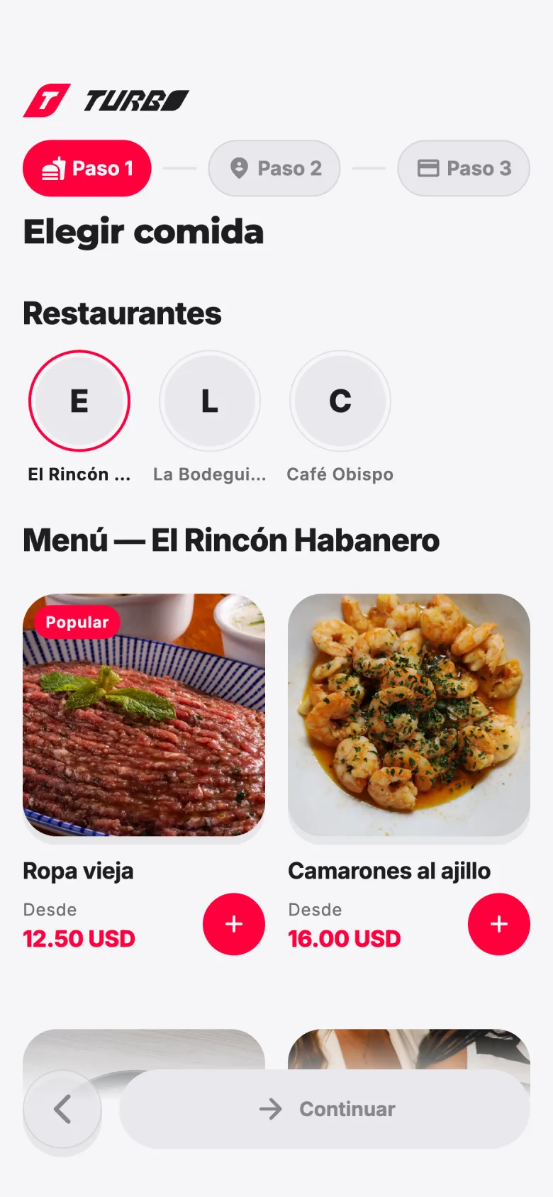 Pedido para familiares en 3 pasos